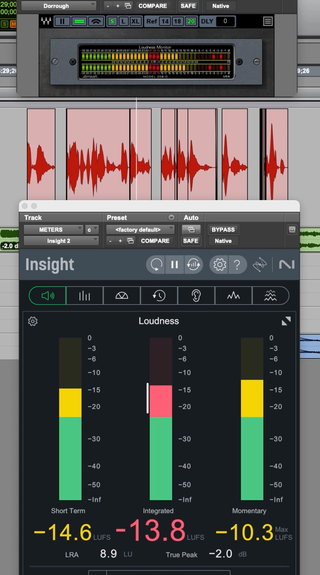 Load video: Screen recording thumbnail of audio software showing waveforms and meters during a custom voice intro for WNBA player Caitlin Clark