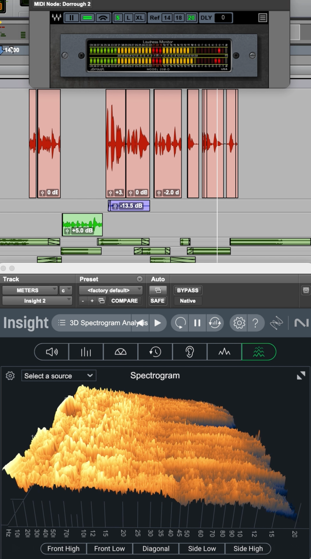 Screen recording thumbnail of AVID Pro Tools showing audio waveforms and meters during a custom pickleball player introduction voiceover
